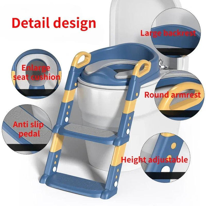 New Stepped Children'S Toilet Foldable Foot Stool Multi-Functional Toilet Boy Girl Baby Toilet Training Potty Ladder for Kids