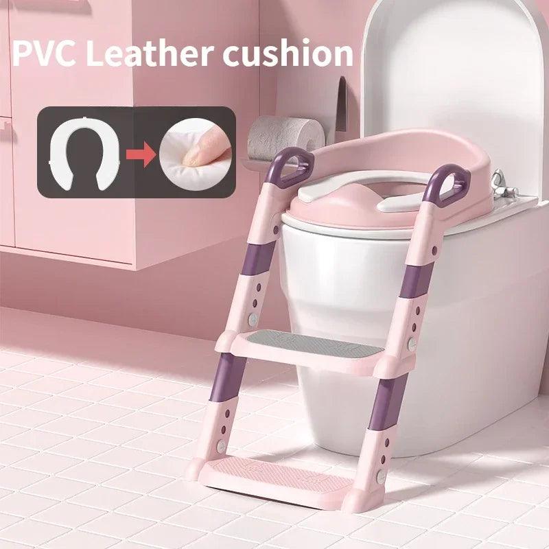 New Stepped Children'S Toilet Foldable Foot Stool Multi-Functional Toilet Boy Girl Baby Toilet Training Potty Ladder for Kids