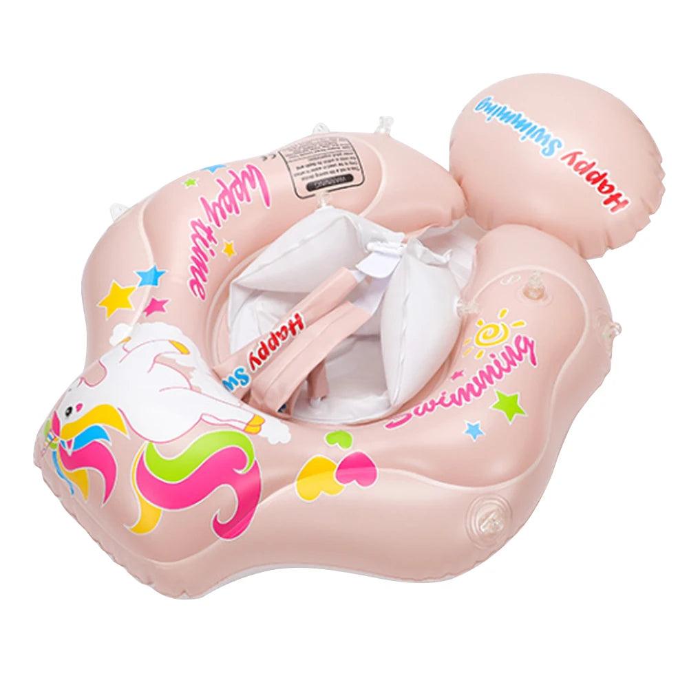 Baby Swimming Ring Inflatable Swim Ring with Sunshade Kids Seat Ring Baby Pool Toy Toddlers Pool Float for Summer Pool Party